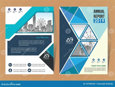 Front And Back Cover Of A Modern Business Brochure Layout Or Flyer