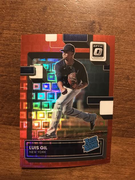 Luis Gil 2022 Optic Rated Rookie Red Pandora Prizm 44 New York Yankees