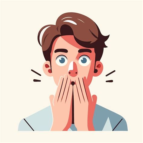 Premium Vector Male Vector Image With Expressions Between Surprise