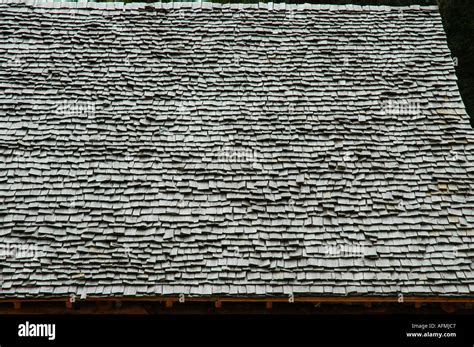 cedar shake roof stock photo alamy