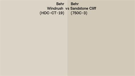 Behr Windrush Vs Sandstone Cliff Side By Side Comparison