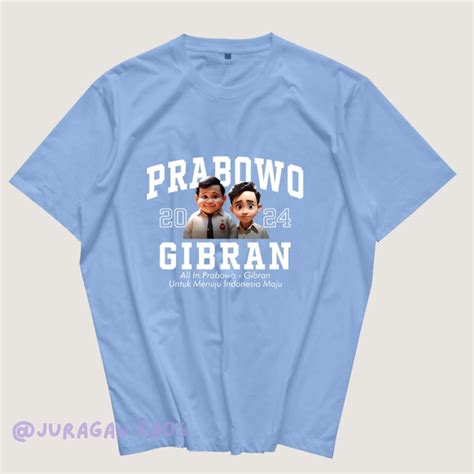 Jual JURAGAN KAOS KAOS PRABOWO GIBRAN VOL 6 COTTON COMBED 30S KAOS