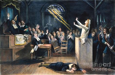 Salem Witch Trial, 1692 Drawing by Granger - Fine Art America