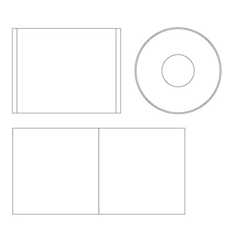 Plantilla De Portada De Cd Dvd En Blanco Vector Premium