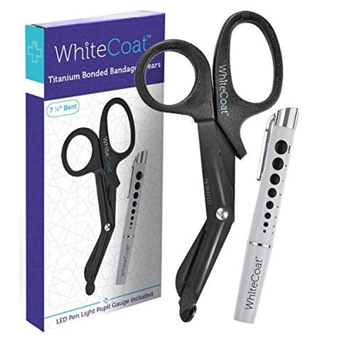 White Coat Titanium Bonded Emt Trauma Shears Black Medical