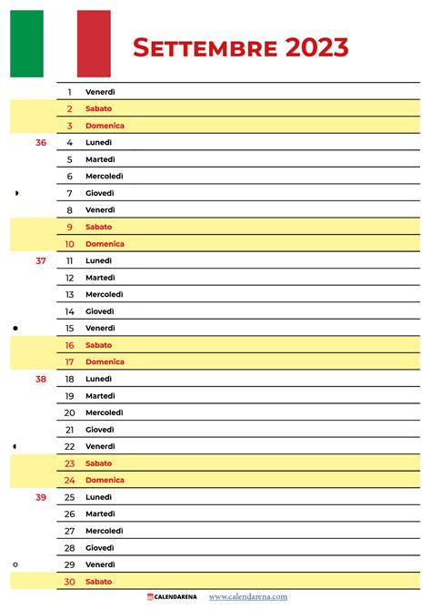 Calendario Settembre 2023 Stampabili Gratuiti Con Festività