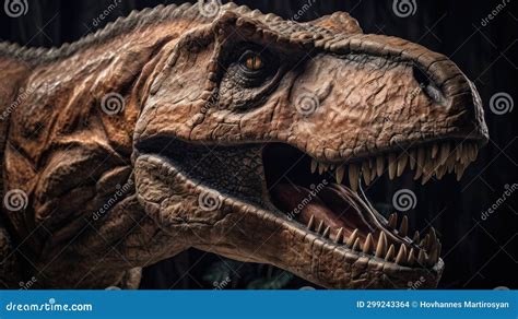 Tyrannosaurus Rex Dinosaur Roaring In The Forest Dinosaur Dinosaur