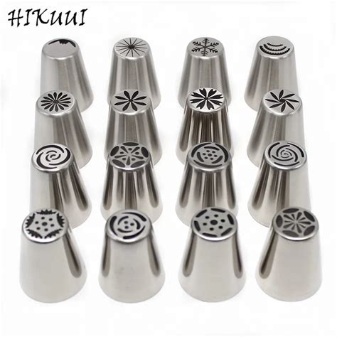 16pc Russian Tulip Flowers Icing Piping Nozzles Pastry Tips Stainless