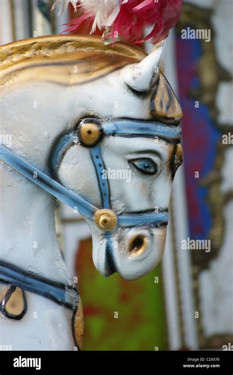 Carousel Horse Stock Photo Alamy