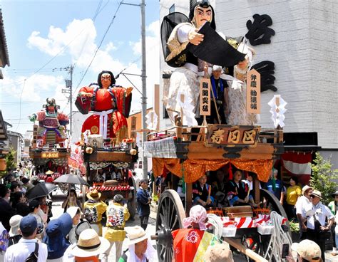 家康や弁慶、人形山車3基が旧市街地を巡行し熱気 福井県で「金津祭」お囃子や太鼓演奏で一体感 催し・文化 福井のニュース 福井新聞