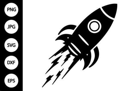 Silhouette Rocket SVG Graphic By MYDIGITALART13 Creative Fabrica