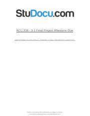 Acc 308 3 1 Final Project Milestone One Pdf Docx LOMoARcPSD 4462294