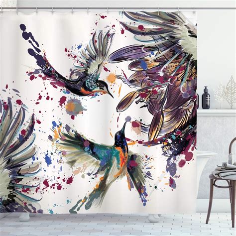 Amazon Ambesonne Hummingbird Shower Curtain Fabric Bathroom