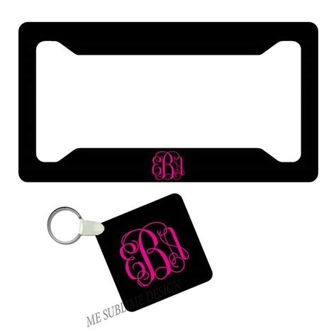 Monogram License Plate License Plate Frame Personalized Car - Etsy