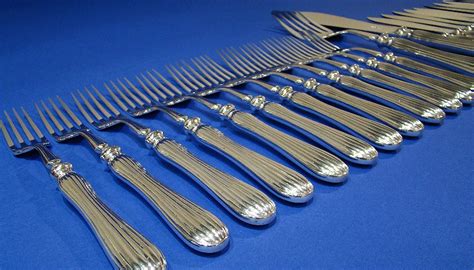 Set Of 12 Victorian Silver Fish Knives Forks With Fish Servers Made