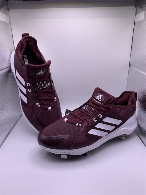 Adidas Women’s Sz 10.5 Pure Hustle Metal Softball cleats - Maroon RARE ...