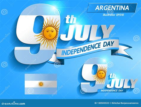 July 9 Argentina Independence Day Vector Stock Vector - Illustration of celebrate, graphic ...