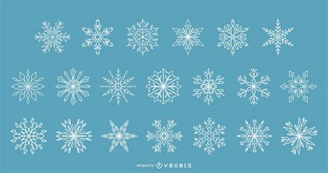 Snowflakes Winter Vector Collection Vector Download