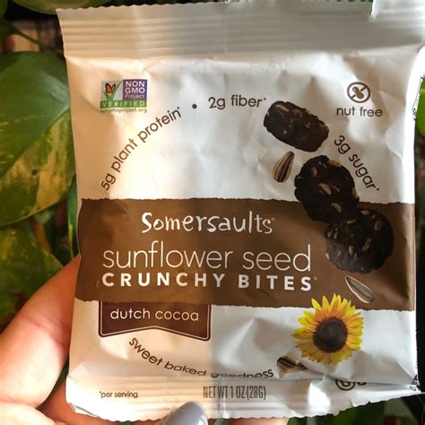 Somersaults Sunflower Seed Crunchy Bites Dutch Cocoa Review Abillion