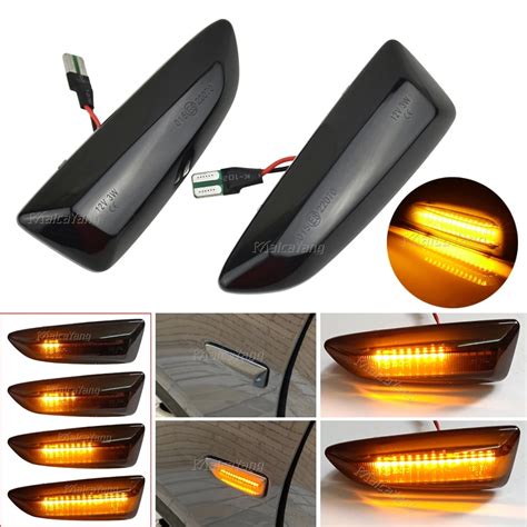 2PCS Led Dynamic Side Marker Turn Signal Light Sequential Blinker For