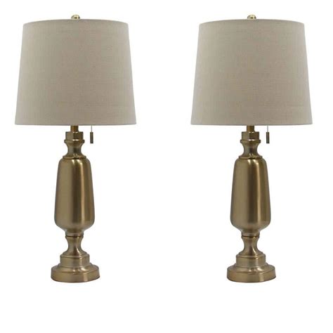 Fangio Lighting Cory Martin In Antique Brass Table Lamp Pack