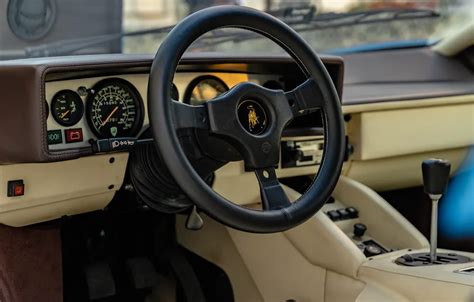 Wallpaper Lamborghini, Countach, torpedo, the interior of the car ...