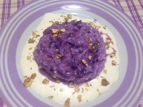 A Casa Di Lory Risotto Al Cavolo Viola Con Salsa Al Formaggio