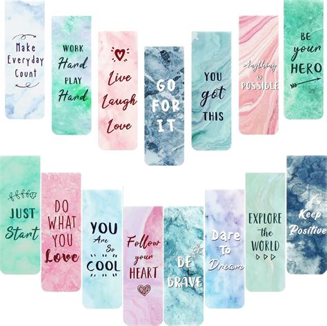 Amazon Pieces Inspirational Quotes Marble Magnetic Bookmarks