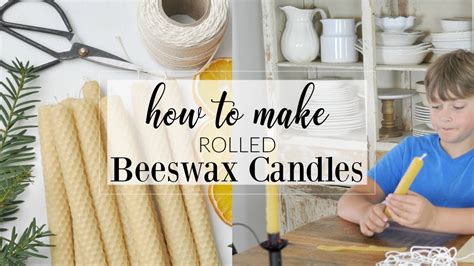 How To Make Rolled Beeswax Candles Easy Diy Tutorial Youtube