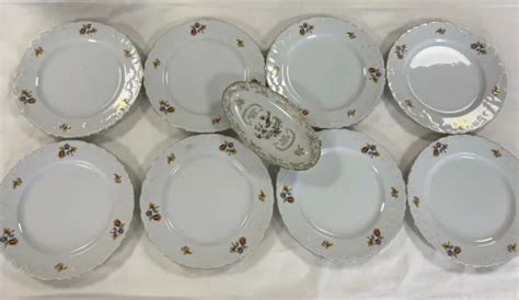 Lot De Assiettes Plates En Porcelaine Fine Plat De Service Porcelaine