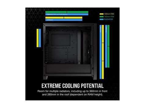 Corsair 4000d Airflow Black Steel Mid Tower Computer Case Neweggca