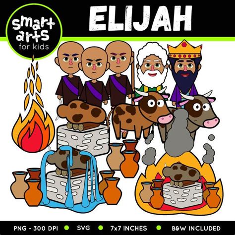 Elijah Clip Art Bible Based Bible Characters Bible Story - Etsy