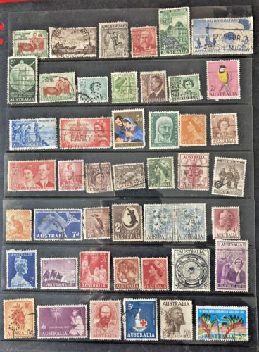 Mixed Lot Australian Pre Decimal Stamps Some With Perfins 1 Ebay