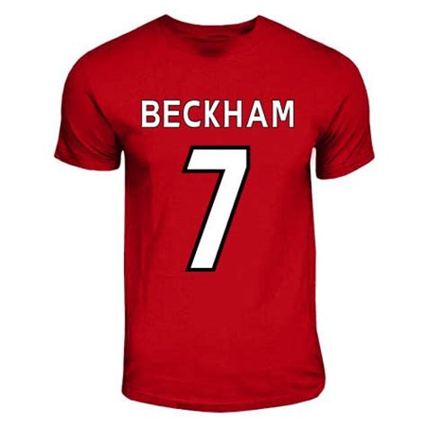 Gildan David Beckham Manchester United Hero T Shirt Red Red Male