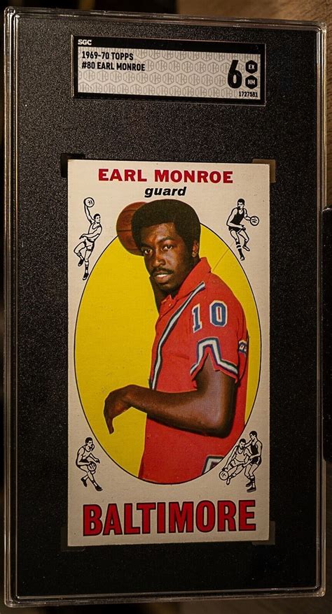 Earl Monroe Topps Set Break Rc Rookie Sgc Hof Ebay