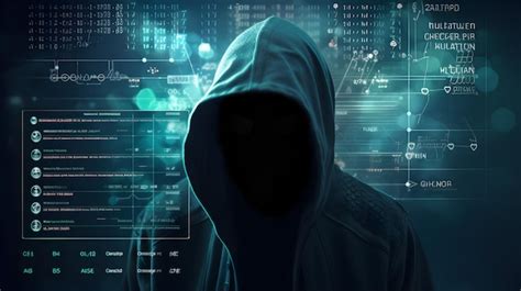 Hacker Anónimo Con Capucha Concepto De Piratería Ciberseguridad Cibercrimen Ciberataque Web