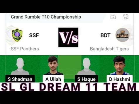 SSF VS BDT DREAM11 PREDICTION Ssf Vs Bdt Dream11 Team SSF VS BDT