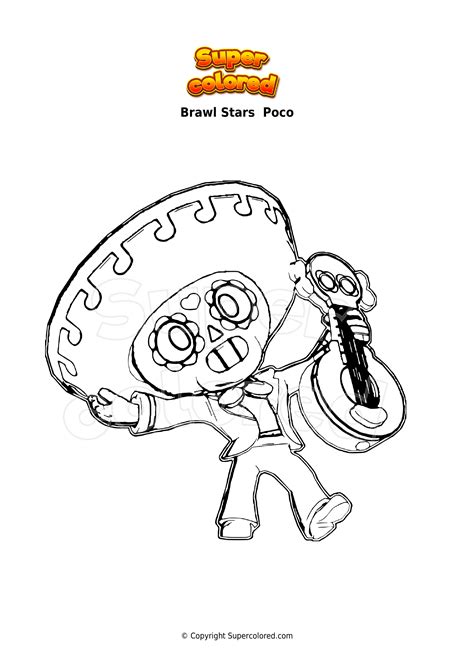 Dessin Poco Brawl Stars Brawl Stars Coloring Pages Poco Coloring 13760