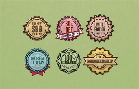 Free Retro Badges Vintage Psd