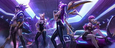 Kda Wallpaper 4k K Pop Ahri Akali Evelynn