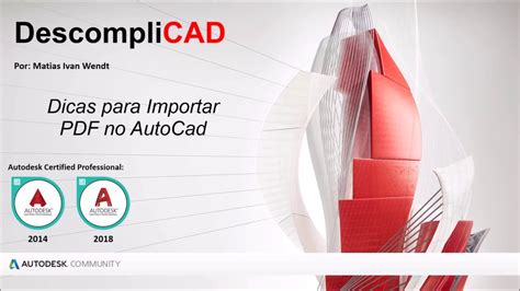 Dicas Para Importar Pdf No Autocad Youtube