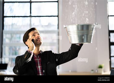 Water Flood And Pipe Leak In House Stock Photo - Alamy