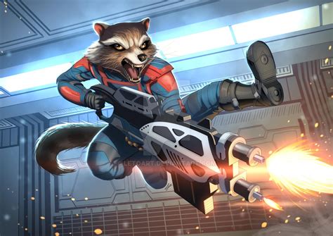 Rocket Raccoon By Letoart On Deviantart