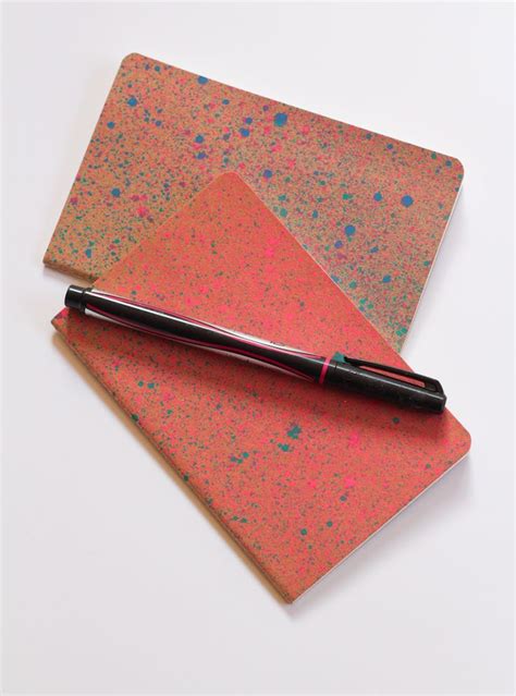 Paint Splattered Notebooks The Crafted Life Diy Stationery Paint