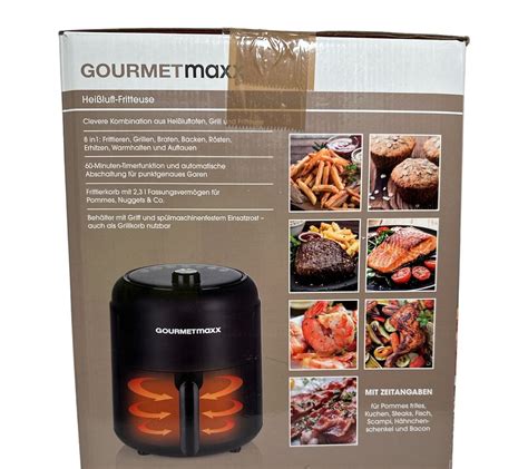 Heißluftfritteuse GourmetMAXX 2 3L Heißluft Ofen Grill Friteuse 1000W