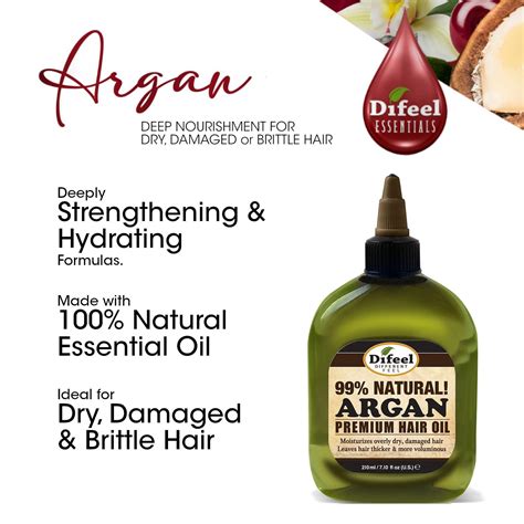 Difeel Premium Natural Hair Oil With Argan Oil 71 Oz 3 Pack