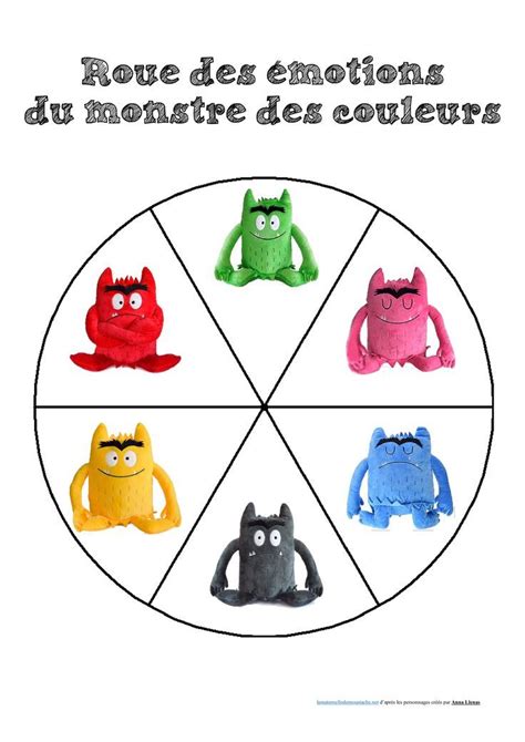 La Roue Des Motions Du Monstre Des Couleurs La Couleur Des Motions