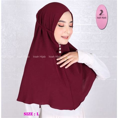 Jual Cod Bergo Maryam Tali Non Ped Hijab Syiria Crinkle Airflow L