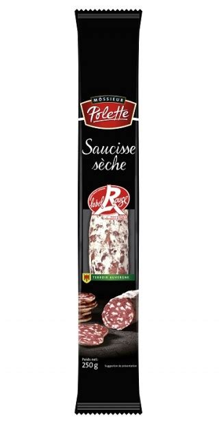 Saucisse sèche droite d Auvergne Label Rouge IGP Môssieur Polette