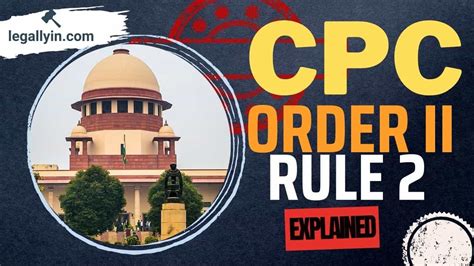 Order Rule The Code Of Civil Procedure Cpc